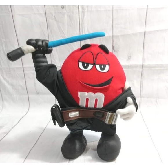 M & M's World Star Wars Plush M-Anakin 12" Red Stuff Toy - Picture 1 of 6